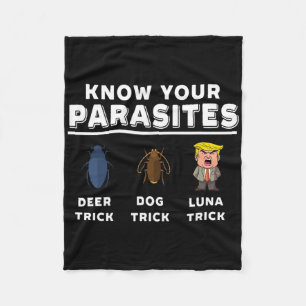 Ken je parasieten Anti-trump Grappige Luna-teek We Fleece Deken