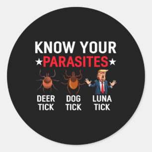 Ken je parasieten Anti-Trump meme Trump Parodie T Ronde Sticker