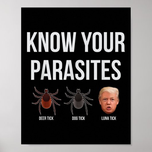 Ken je parasieten die President Trump Parasite dum Poster (Voorkant)