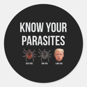 Ken je parasieten die President Trump Parasite dum Ronde Sticker