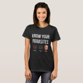 Ken je parasieten die President Trump Parasite dum T-shirt (Voorkant volledig)
