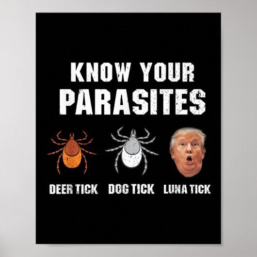 Ken je parasieten - grappige anti-Trump Poster (Voorkant)