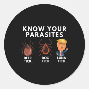 Ken je parasieten herten teek hond teek luna teek ronde sticker