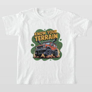 Ken Je Terrein 4x4 Off Road Truck Cartoon T-shirt