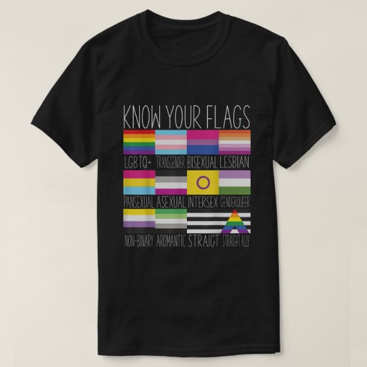 Ken je vlaggen LGBTQ+ Gay Pride Flag Transgender T-shirt (Design voorkant)