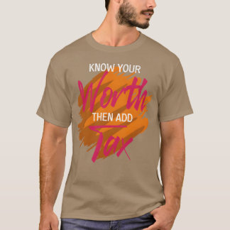 Ken je waarde Boekhoudprofessor cadeau grappig T-shirt