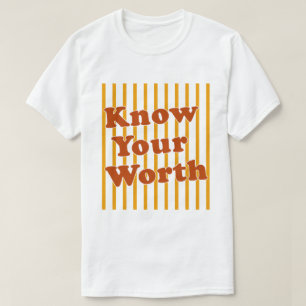 Ken Je Waarde Retro Strepen T-shirt