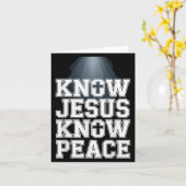 Ken Jesus Know Peace Christelijk Grafisch Ontwerp  Kaart (Gele Bloem)
