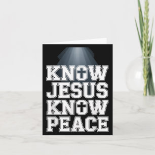 Ken Jesus Know Peace Christelijk Grafisch Ontwerp  Kaart