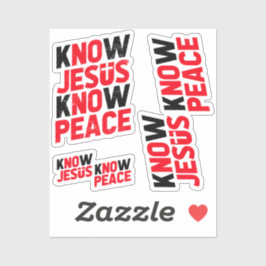 Ken Jesus Know Peace Christelijk II Sticker
