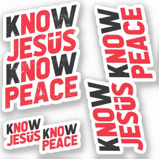 Ken Jesus Know Peace Christelijk II Sticker (Voorkant)