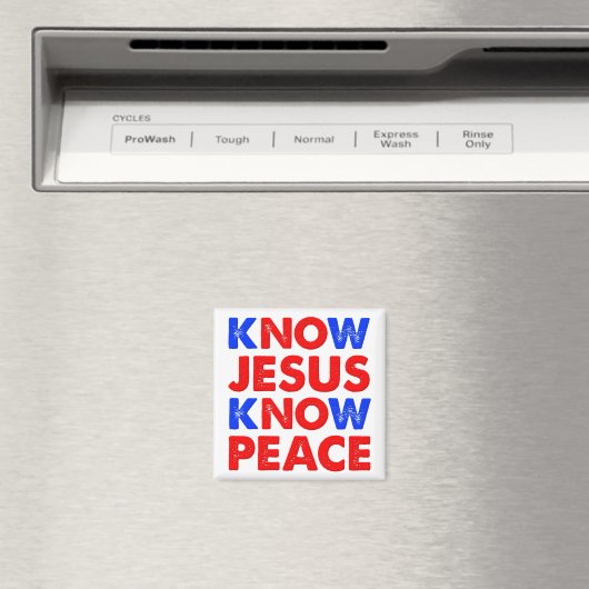 Ken Jesus Know Peace Christelijk Magneet (Insitu (Vaatwasser))