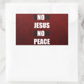 Ken Jesus Know Peace Christelijk Rechthoekige Sticker (Tas)