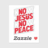 Ken Jesus Know Peace Christelijk Sticker (Vel)