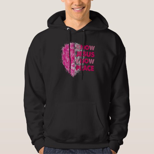 Ken Jesus Know Peace Christelijke Jesus Bible Vers Hoodie (Voorkant)