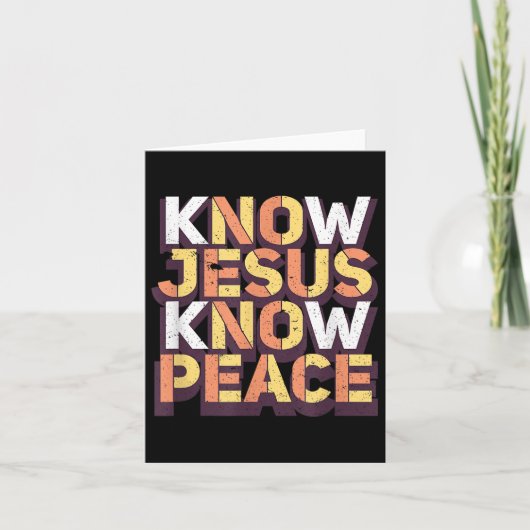 Ken Jesus Know Peace Christelijke Religieuze Match Kaart (Voorkant)