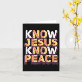 Ken Jesus Know Peace Christelijke Religieuze Match Kaart (Gele Bloem)