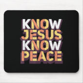 Ken Jesus Know Peace Christelijke Religieuze Match Muismat (Voorkant)