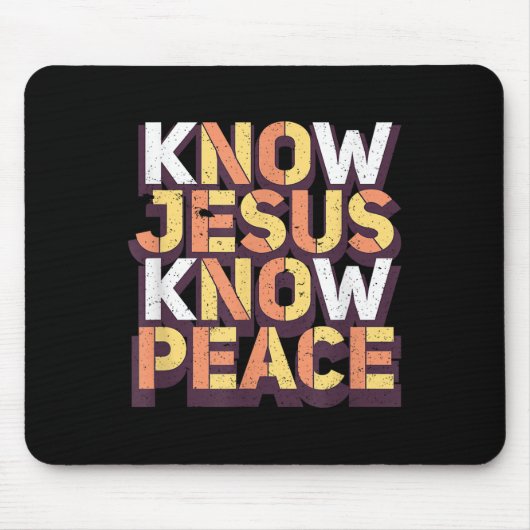 Ken Jesus Know Peace Christelijke Religieuze Match Muismat (Voorkant)