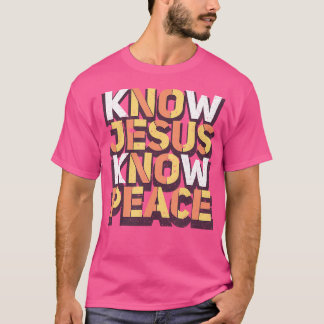 Ken Jesus Know Peace Christelijke Religieuze Match T-shirt