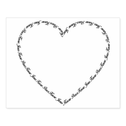 Ken Jesus Know Peace Heart lijst Art stempel (Afrduk)