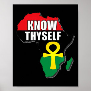 Ken jezelf Afrikaanse zwarte geschiedenis maand An Poster