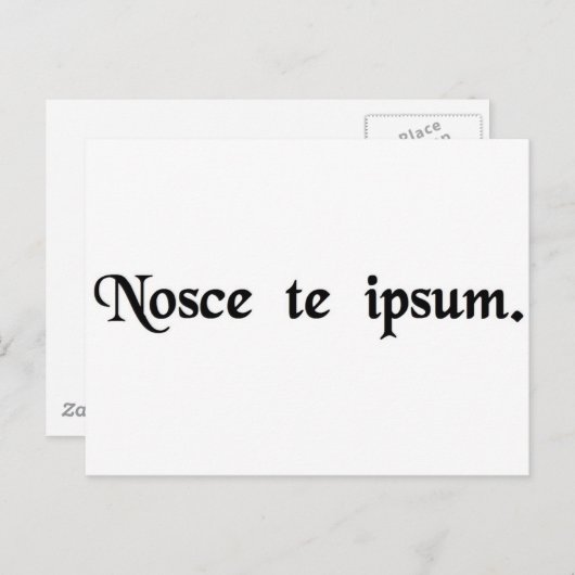 Ken jezelf. briefkaart (Voorkant / Achterkant)