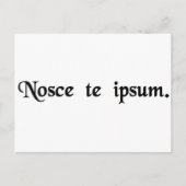 Ken jezelf. briefkaart (Voorkant)