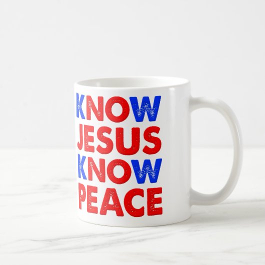 Ken Jezus Ken Vrede Christelijke Mok (Rechts)