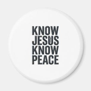 Ken Jezus Ken Vrede Vintage Christelijke Typografi Magneet