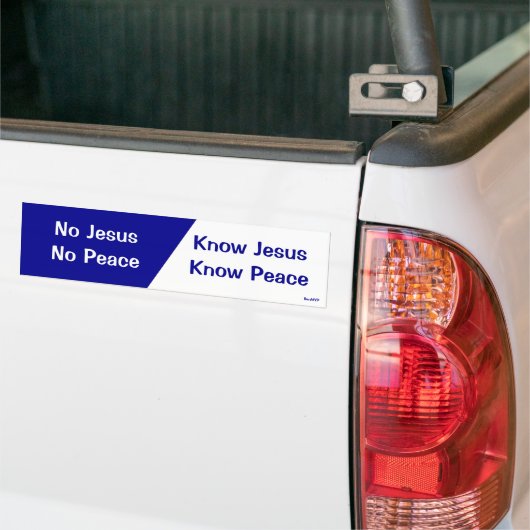 Ken Jezus, Know Peace Bumpersticker (Op Truck)