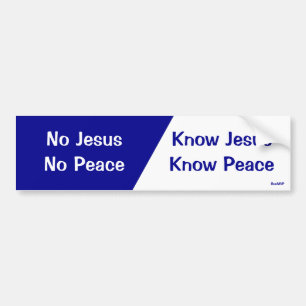 Ken Jezus, Know Peace Bumpersticker