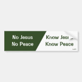 Ken Jezus, Know Peace Bumpersticker (Voorkant)