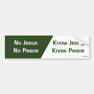 Ken Jezus, Know Peace Bumpersticker