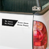 Ken Jezus, Know Peace Bumpersticker (Op Truck)