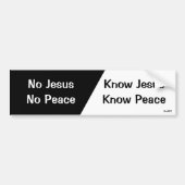 Ken Jezus, Know Peace Bumpersticker (Voorkant)