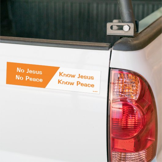 Ken Jezus, Know Peace Bumpersticker (Op Truck)