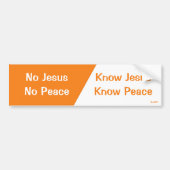 Ken Jezus, Know Peace Bumpersticker (Voorkant)