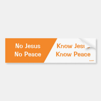 Ken Jezus, Know Peace Bumpersticker