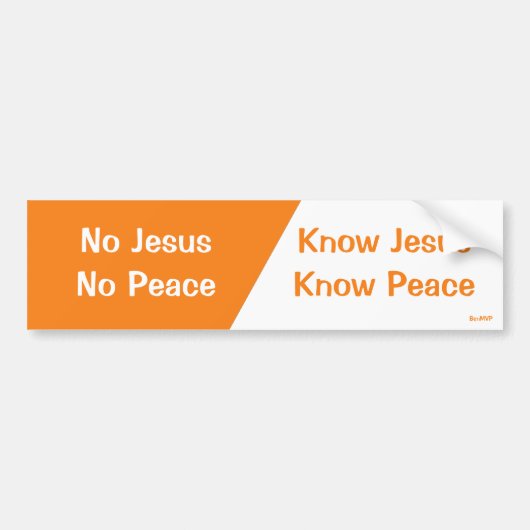 Ken Jezus, Know Peace Bumpersticker (Voorkant)