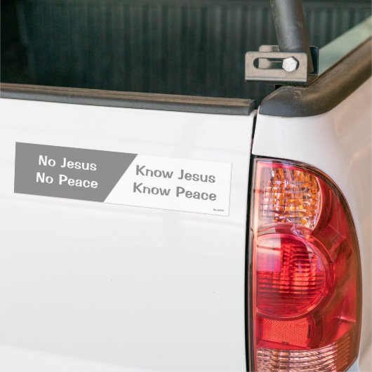 Ken Jezus, Know Peace Bumpersticker (Op Truck)