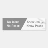 Ken Jezus, Know Peace Bumpersticker (Voorkant)