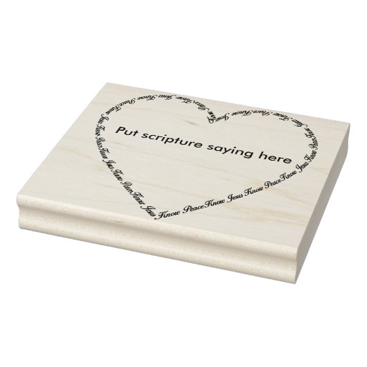 Ken Jezus weet dat vredeshart lijst 2 kunststempel Rubberstempel (Stempel)