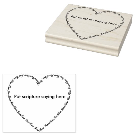 Ken Jezus weet dat vredeshart lijst 2 kunststempel Rubberstempel (Gestempeld)