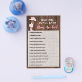 Ken jij Mom AA Cowgirl Shower Game Kaart? Flyer (Enkel)