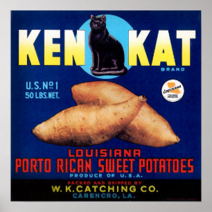 Ken Kat Porto Ricaanse zoete aardappelen Poster