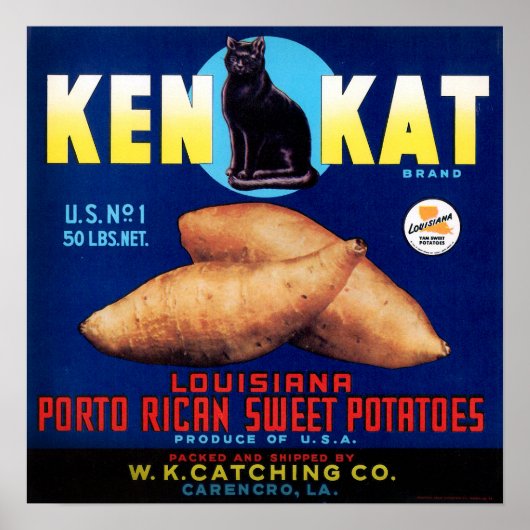  Ken Kat Porto Ricaanse zoete aardappelen Poster (Voorkant)