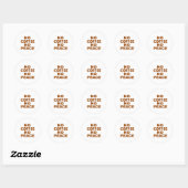 Ken koffie Ken vrede Funny cafeïne liefhebber Ronde Sticker (Vel)