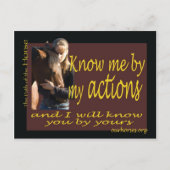 Ken me door mijn acties briefkaart (Voorkant)