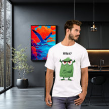 Ken Me Grappig Chagrijnig Groen Monster Karakter C